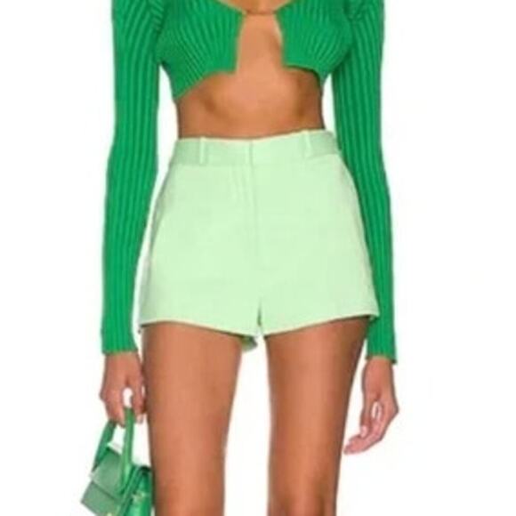 GAUGE81 Kula Shorts Low Waist Tailored Flat Front Summer Mint Green Medium - Picture 1 of 14